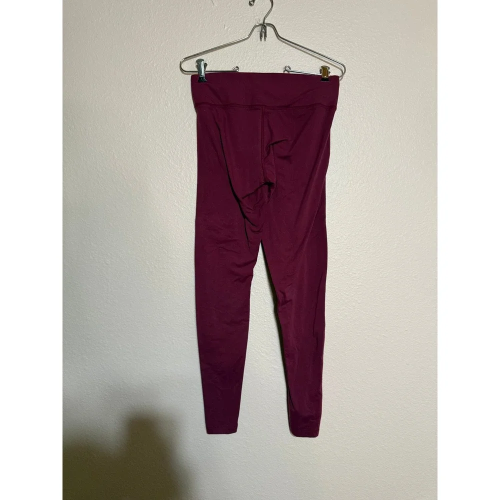 Lot‎ of 2 Womens Leggings PINK Victoria's Secret Burgundy & Under Armour Grey S